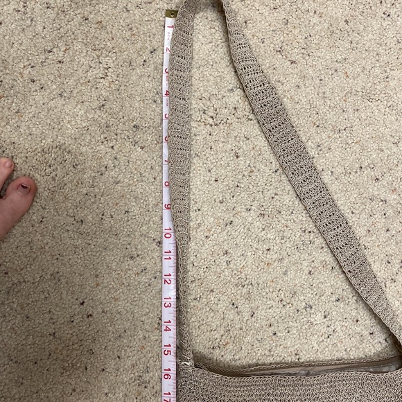 Macramé shoulder bag with attached coin purse - Picture 6 of 6